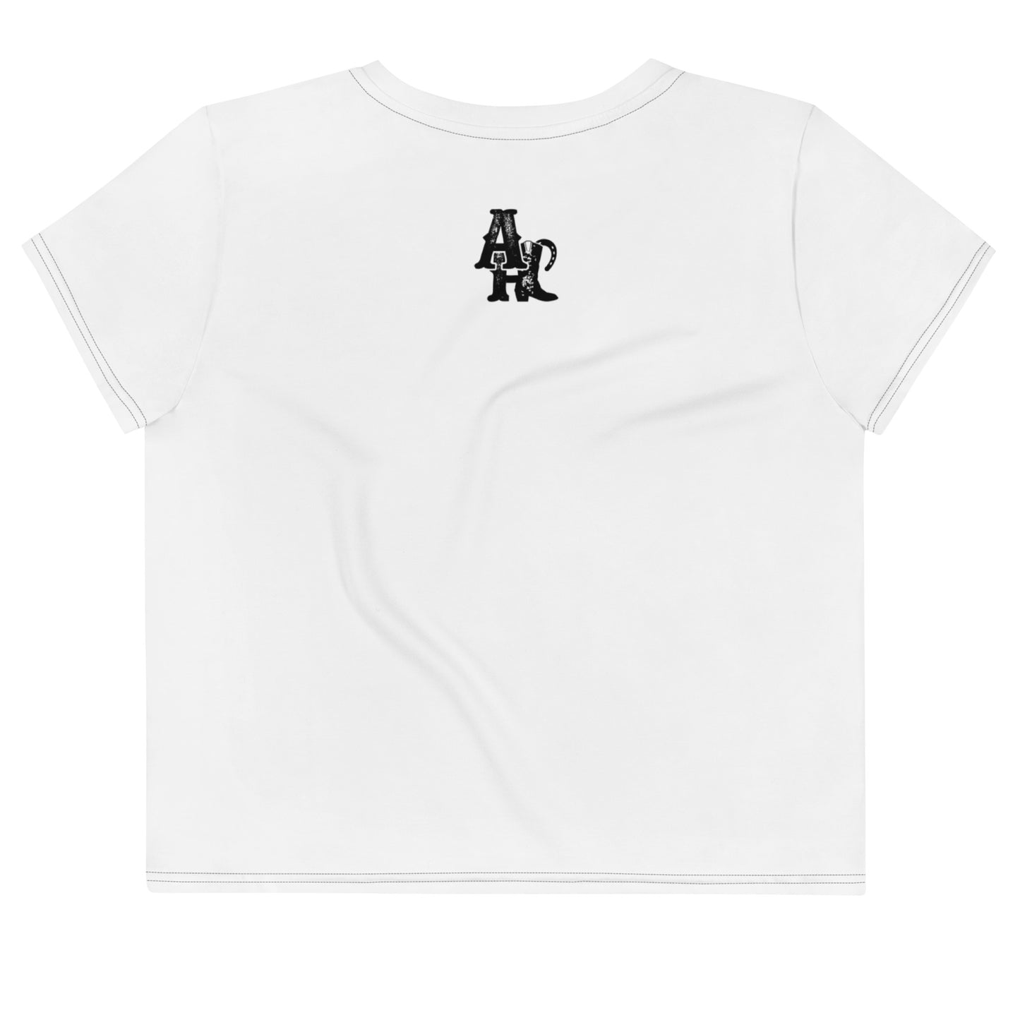 Sawdust Ladies All-Over Print Crop Tee